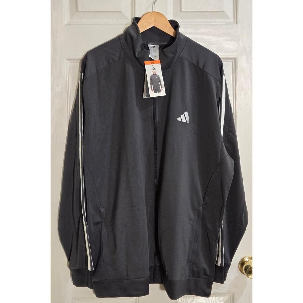 Adidas Mens M 3S Tricot TT Track Jacket Grey Six XXL KD6755